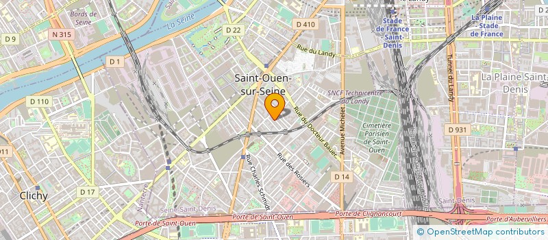localisation de l'entreprise TALENT à SAINT-OUEN-SUR-SEINE