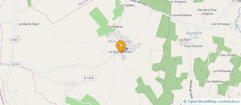 localisation de l'entreprise TALENTS D ARTISANS à ALLAS-BOCAGE