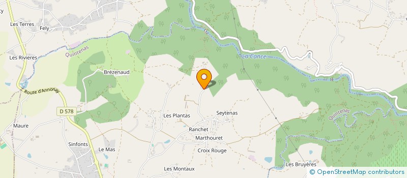 localisation de l'entreprise TALEV  QUINTENAS