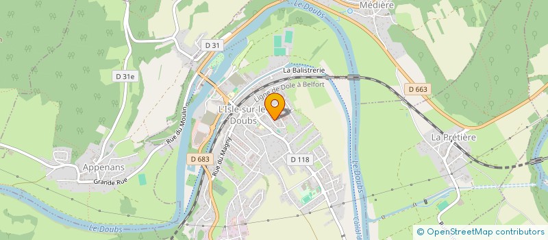 localisation de l'entreprise TALIA  L'ISLE SUR LE DOUBS