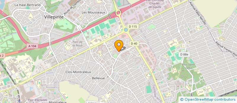 localisation de l'entreprise TALL à VILLEPINTE