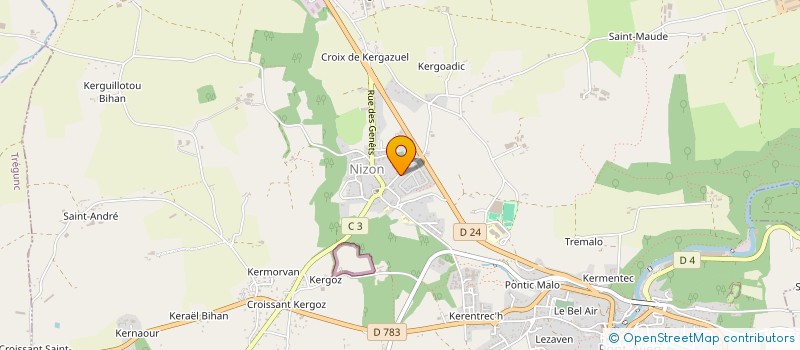 localisation de l'entreprise TALLEC  PONT-AVEN