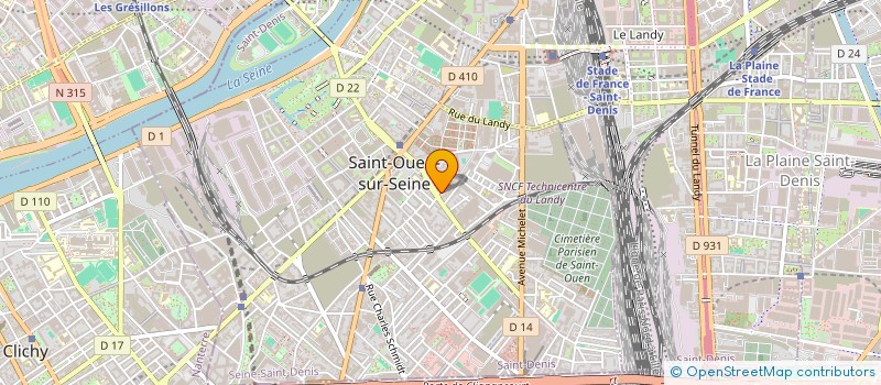localisation de l'entreprise TALLINT DA à SAINT-OUEN-SUR-SEINE