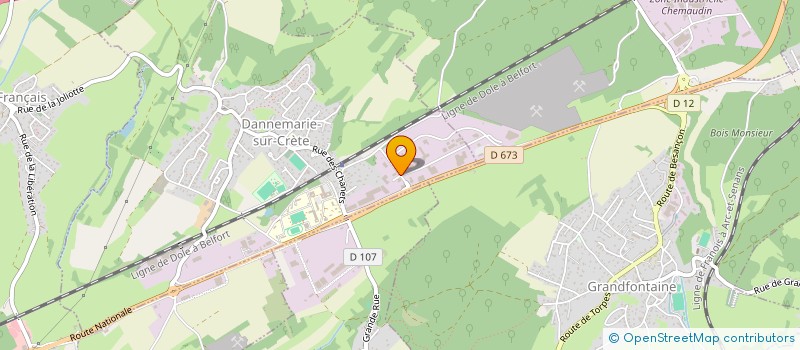 localisation de l'entreprise TALYOX PRECISION à DANNEMARIE-SUR-CRETE