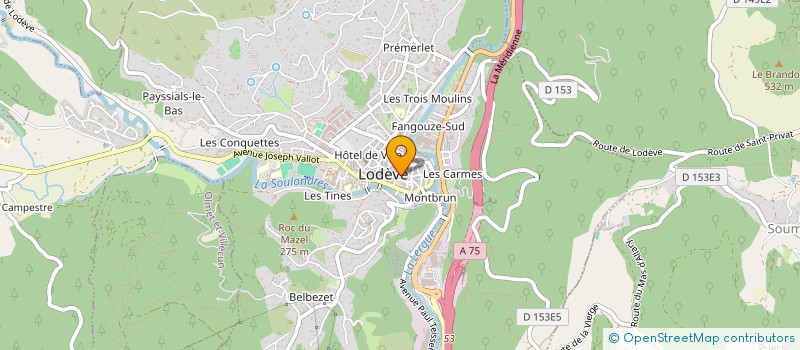 localisation de l'entreprise TAMAJAM à LODEVE
