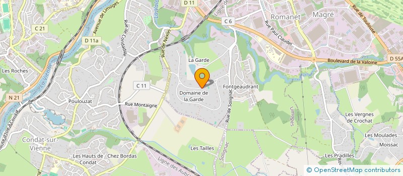 localisation de l'entreprise TAMALOU à LIMOGES