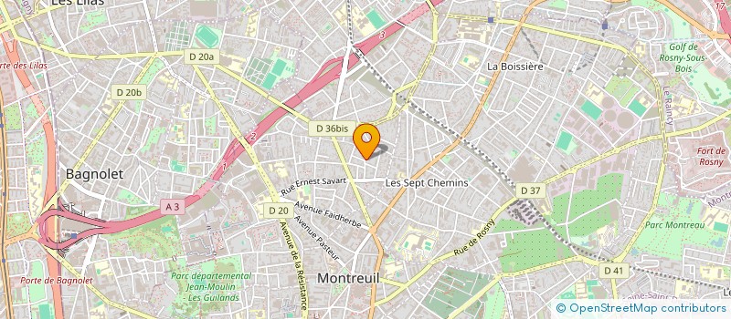 localisation de l'entreprise TAMARA à MONTREUIL