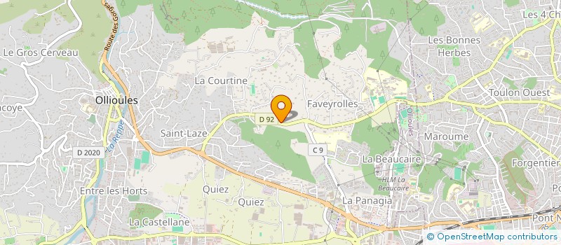 localisation de l'entreprise TAMARIS à OLLIOULES