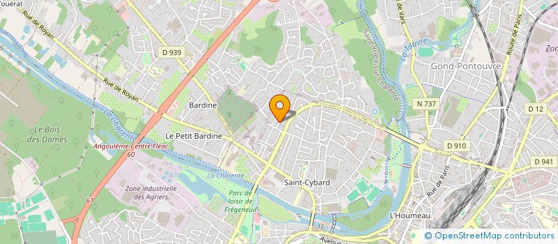 localisation de l'entreprise TAMARIS à ANGOULEME