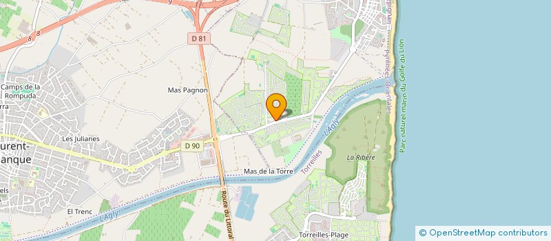 localisation de l'entreprise TAMARIS à LE BARCARES