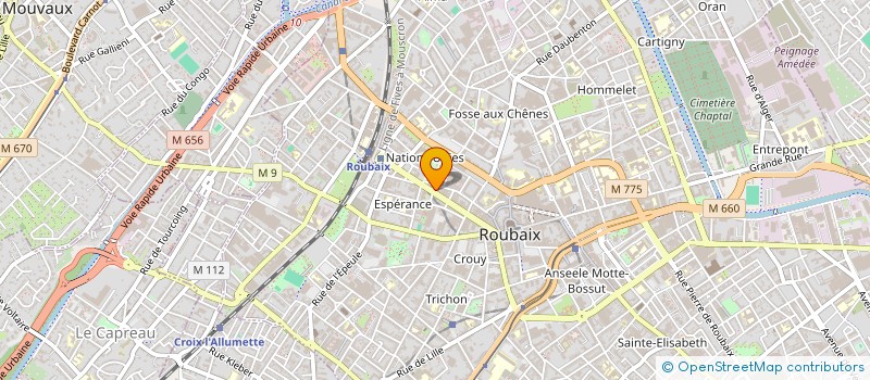 localisation de l'entreprise TAMARIS COMMUNICATION à ROUBAIX