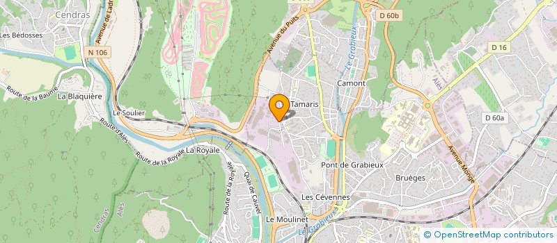 localisation de l'entreprise TAMARIS INDUSTRIES à ALES