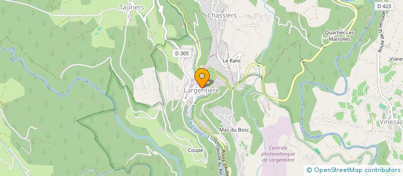 localisation de l'entreprise TAMBORELLI à LARGENTIERE
