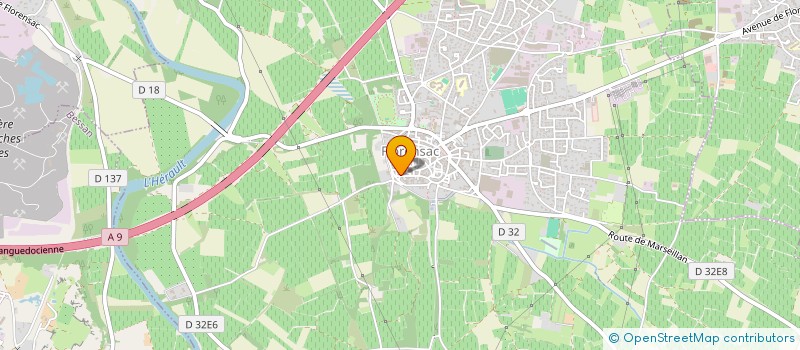 localisation de l'entreprise TAMES 34  FLORENSAC