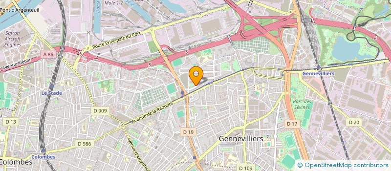 localisation de l'entreprise TAMF TRANSPORT à GENNEVILLIERS