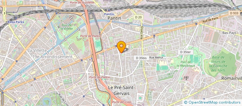 localisation de l'entreprise TAMOUNTE N'TATA (T.N.T)  PANTIN