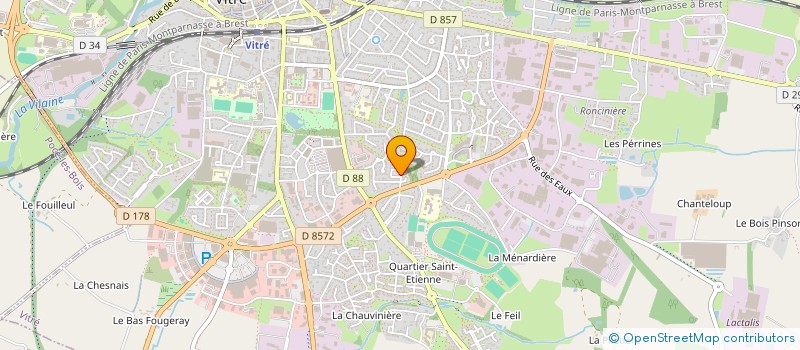 localisation de l'entreprise TAN SAO WING CHUN KUNG FU.  VITRE