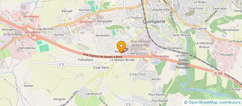 localisation de l'entreprise TANDEM COMPAGNIE  QUIMPERLE