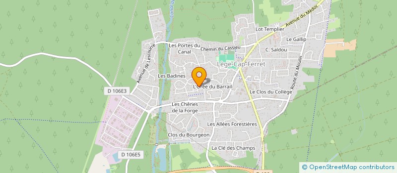 localisation de l'entreprise TANDEN KARATE CLUB à LEGE-CAP-FERRET