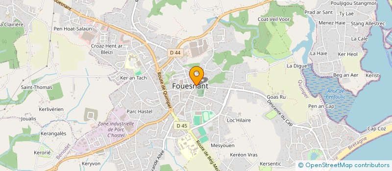localisation de l'entreprise TANGENO à FOUESNANT