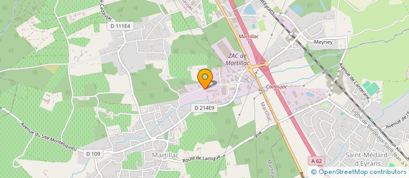 localisation de l'entreprise TANGER CARROSSERIE  MARTILLAC