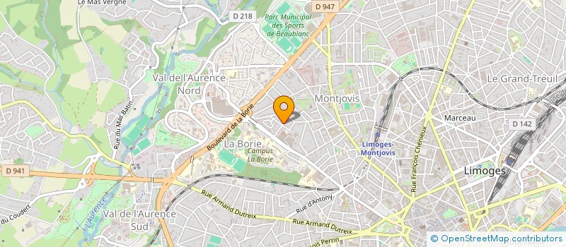 localisation de l'entreprise TANGO A VIVRE à LIMOGES