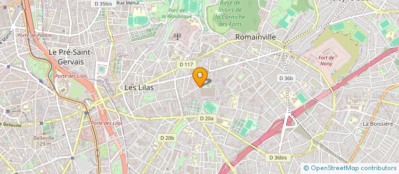 localisation de l'entreprise TANGORA à LES LILAS