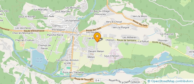 localisation de l'entreprise TANINGES ACROBATIE GYMNASTIQUE  TANINGES