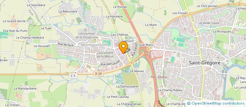 localisation de l'entreprise TANK WEST à MONTGERMONT