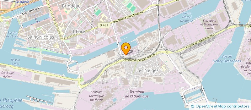 localisation de l'entreprise TANKER FLUVIAL RHODANIEN  LE HAVRE