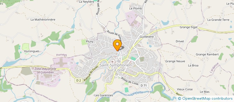 localisation de l'entreprise TANNERIE RONZON à SAINT-SYMPHORIEN-SUR-COISE