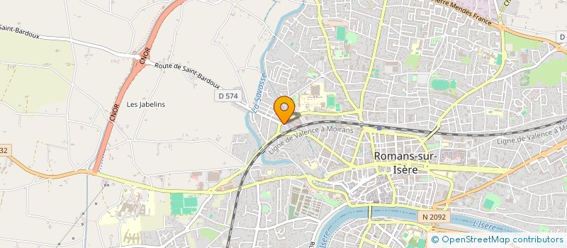 localisation de l'entreprise TANNERIES ROUX SA à ROMANS-SUR-ISERE