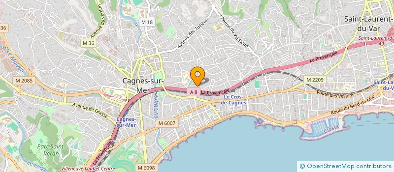 localisation de l'entreprise TANNOUS TRAVAUX à CAGNES-SUR-MER