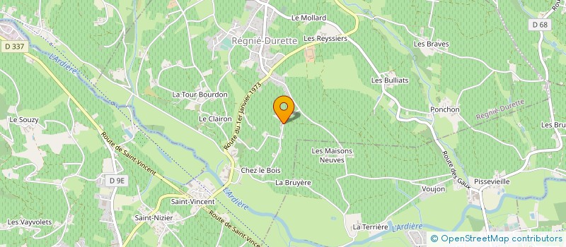 localisation de l'entreprise TANO PECHARD à REGNIE-DURETTE