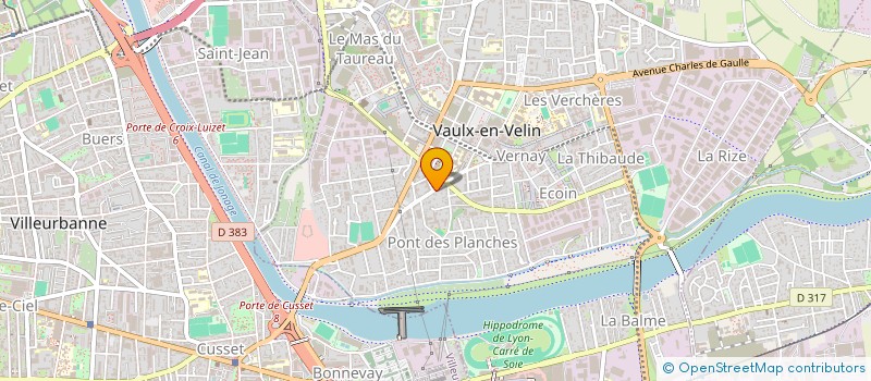 localisation de l'entreprise TAO à VAULX-EN-VELIN