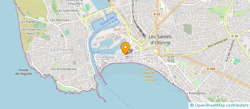 localisation de l'entreprise TAO COIFFEURS à LES SABLES D'OLONNE