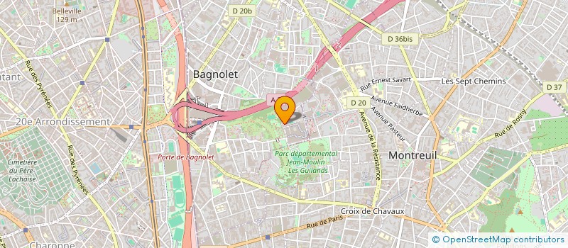 localisation de l'entreprise TAP. ART  BAGNOLET