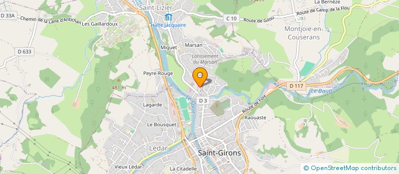 localisation de l'entreprise TAP - TENNIS à SAINT-LIZIER