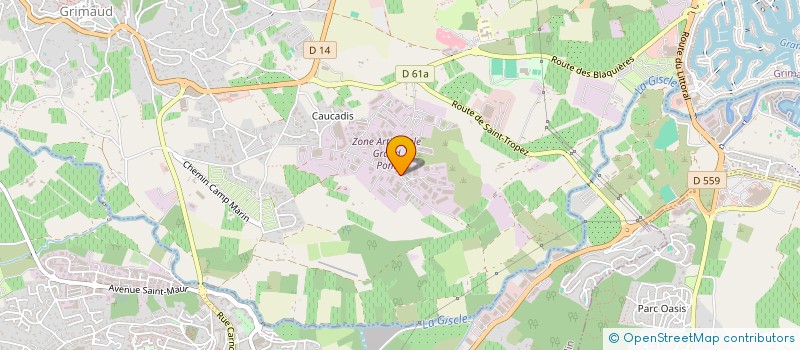 localisation de l'entreprise TAPAS & CO à GRIMAUD