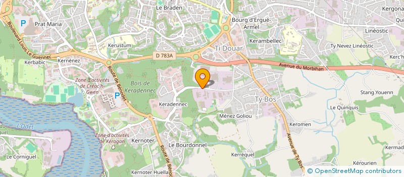 localisation de l'entreprise TARA à QUIMPER