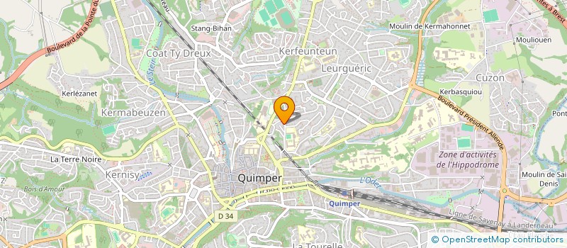 localisation de l'entreprise TARANIS & CO à QUIMPER