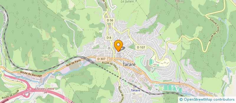 localisation de l'entreprise TARARE CITE DU COMMERCE  TARARE