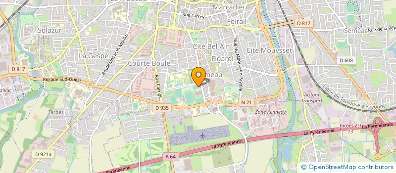 localisation de l'entreprise TARBES PYRENEES FOOTBALL  TARBES