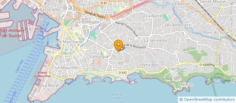 localisation de l'entreprise TARDIEU-AUGARDE  TOULON