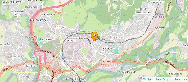 localisation de l'entreprise TARDY à ARGONAY