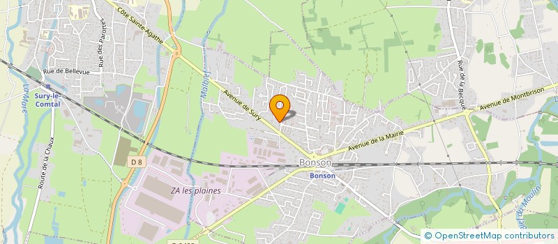 localisation de l'entreprise TARGET  BONSON