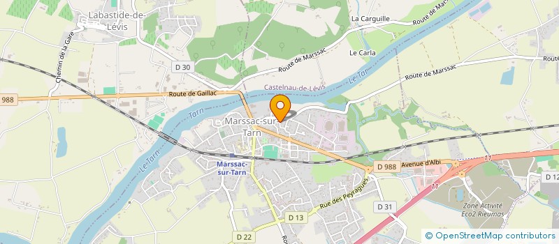 localisation de l'entreprise TARN GOUDRONNAGE à MARSSAC-SUR-TARN
