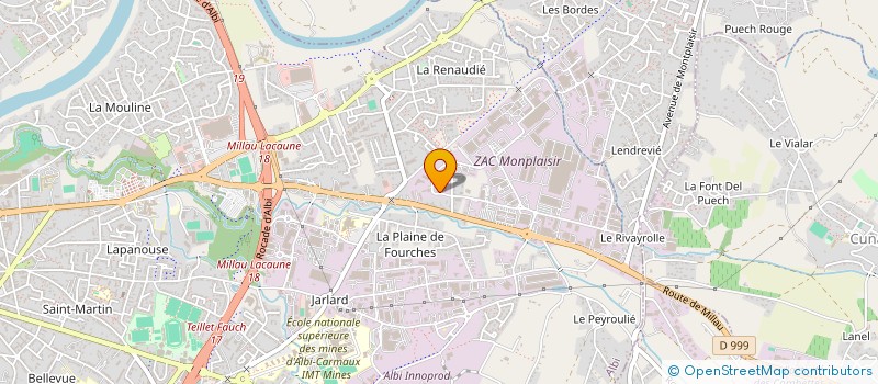localisation de l'entreprise TARN MENUISERIES à ALBI
