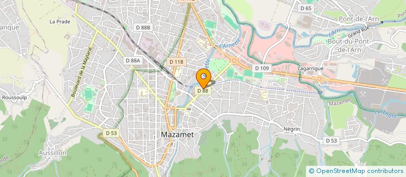localisation de l'entreprise TARN SUD TEXTILE à MAZAMET