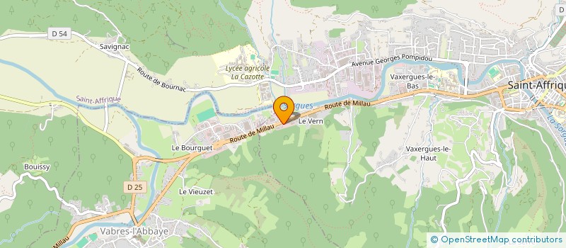 localisation de l'entreprise TARROUX ELECTRICITE à SAINT-AFFRIQUE